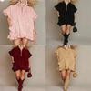 Streetwear A Line Dress With Zipper And Ruffle Sleeves For Casual Travel Or Party