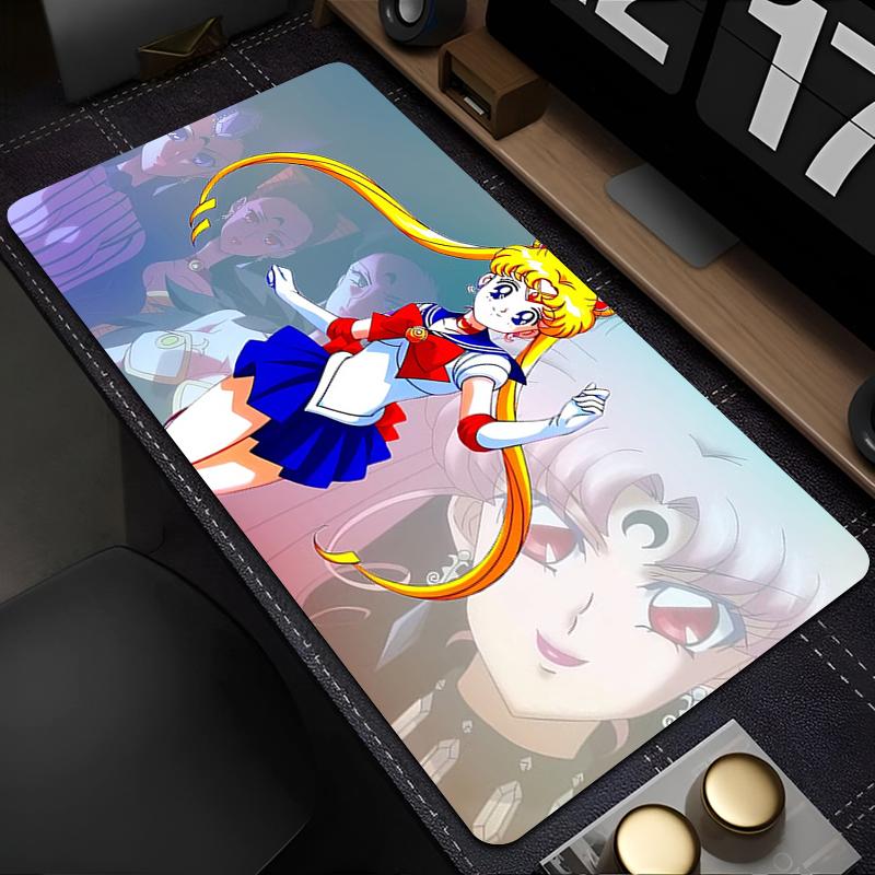 Rubber Mouse Pad SSailor Moons Kawaii Desk Mat Large Keyboard Pad Pc Computer Desk Mat Hot Anime Mousepads Gaming Desktop Decor