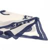 Chanel Scarf white/Navy Silk Women