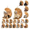 Hanging Dog Hanging Decorations 2D Dog Car Pendant Dog Key Chains Dog Keychain Car