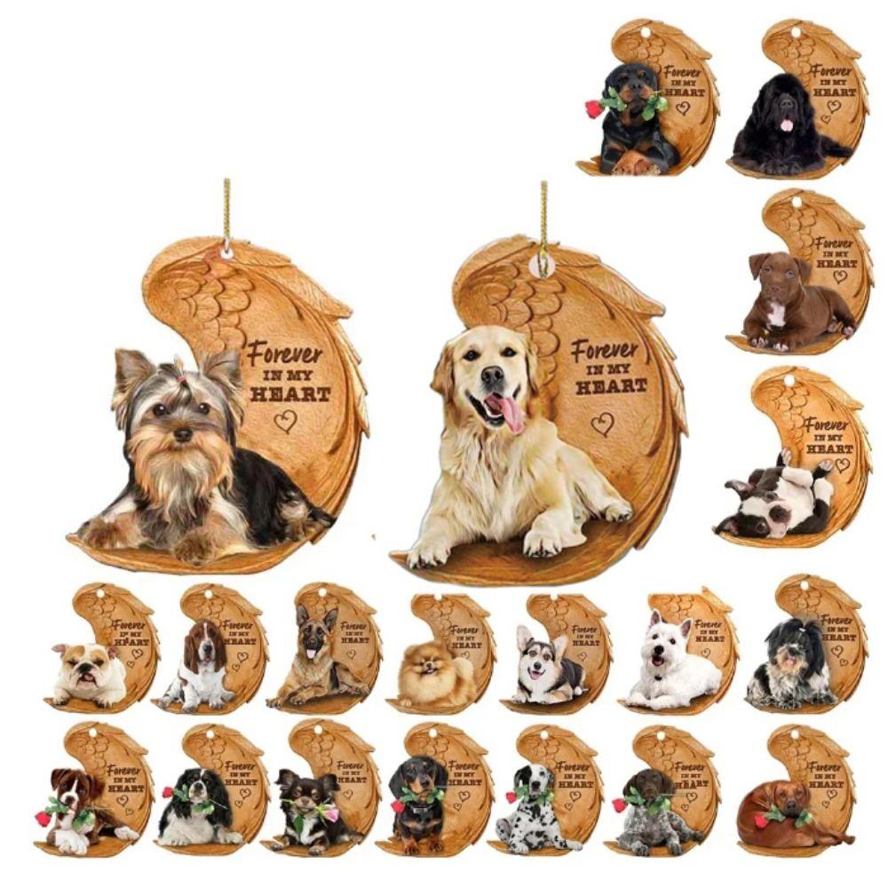 Подвесные украшения для собак 2D Подвеска для собак в машину Брелки для собак Брелок для собак в машину