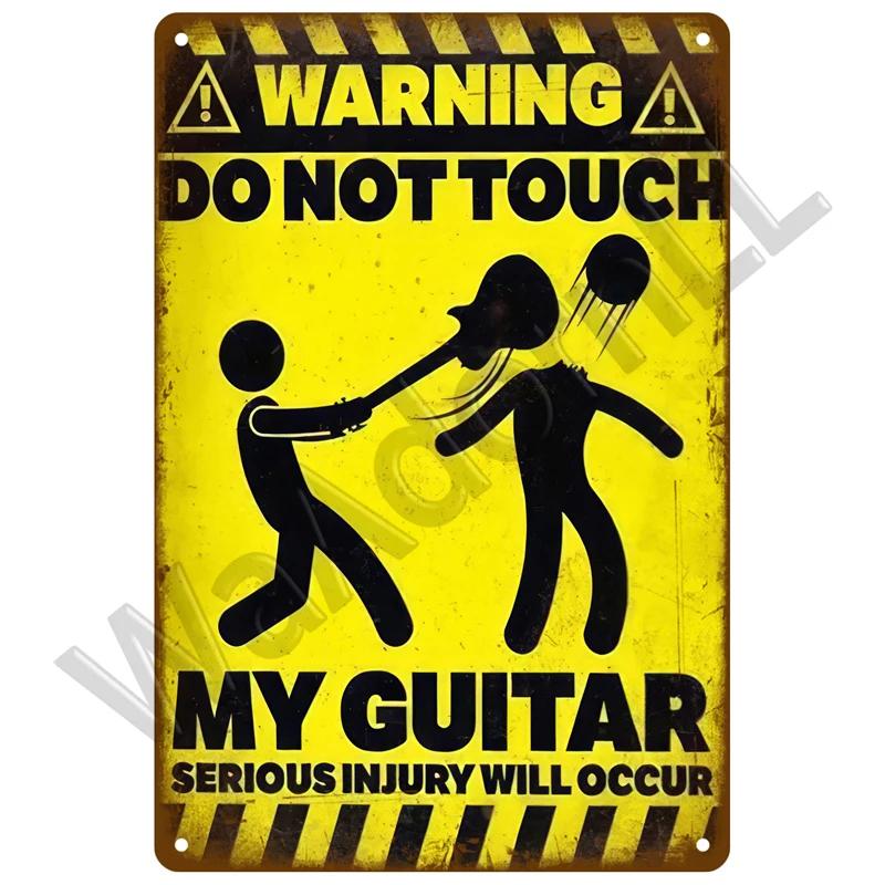 Retro Caution Metal Sign for Bar Pub Garage Vintage Russian Warning Decor for Home Walls