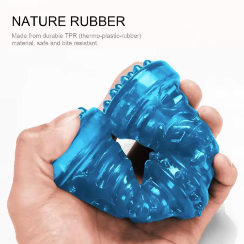 Устойчивая к укусам игрушка для домашних животных Зубная щетка Прочная игрушка для собак Интерактивная игра для щенков Игрушка для собак Резиновая кость для щенков Жевательная игрушка для собак