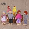 Play with You Happy Family Dressed Puppet Flexible Joints Doll Kids Toy Birthday Gift