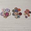 Круглые деревянные пуговицы-цветы в стиле ретро с 2 отверстиями для украшения