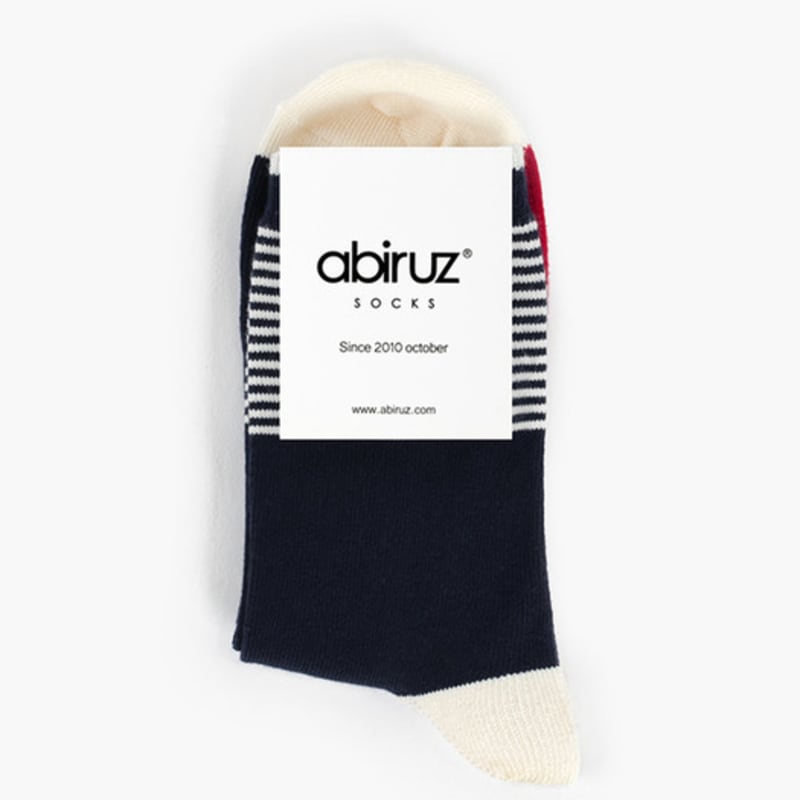 Abiruz Women's Red Point Stripe Neck Socks HM-106-UNI