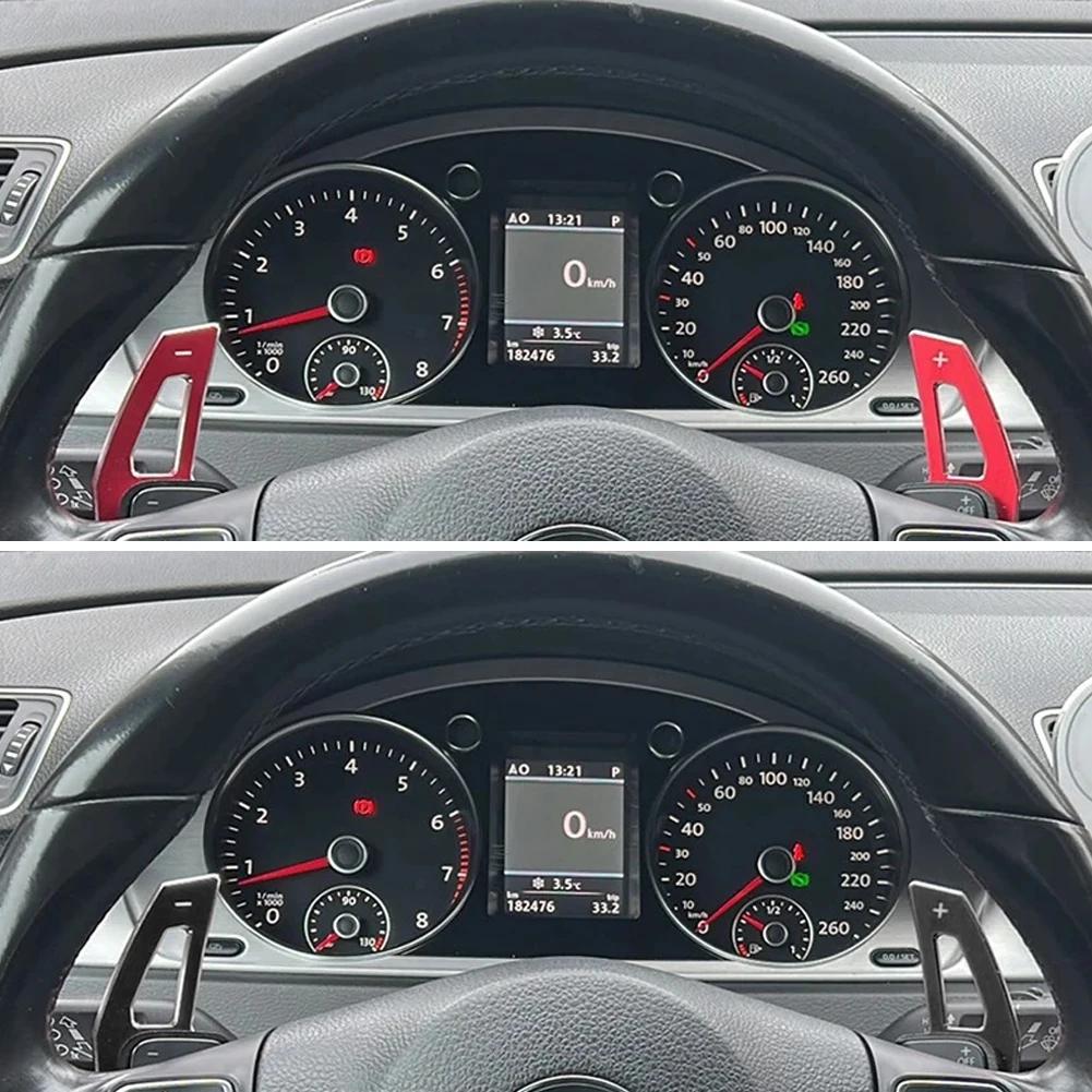 Car Steering Wheel DSG Shift Paddle Extension Shifters Sticker For Volkswagen Tiguan Golf6 MK6 Jetta GTI R20 R36 CC Scirocco EOS
