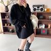Loose Mid Length Niche Zipper Design Long Sleeved Woolen Sweater for Women Design Sense Niche Round Neck Pullover Sweater Top