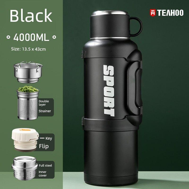 All-Steel Outdoor Travel Vehicle-Mounted Home Use 3-Liter Thermos Cup