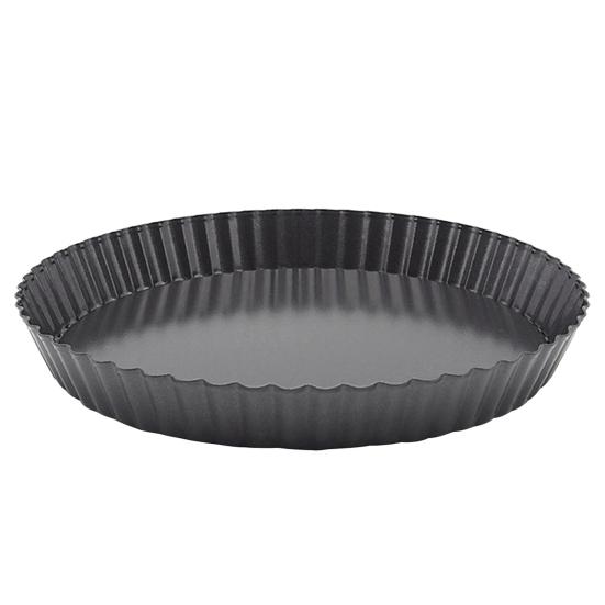 Противень для пиццы, легко демонтируемый, высокая твердость, волнистый край, дизайн, углеродистая сталь, круглая форма для выпечки тортов, товары для дома