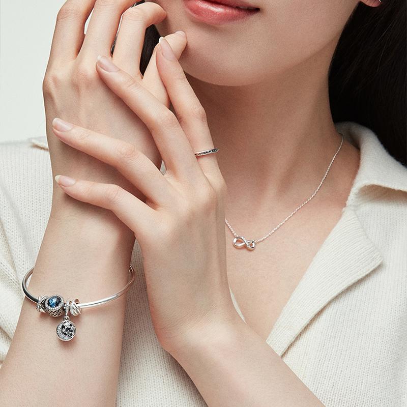 Pandora Shining Galaxy Set 925 Silver Bracelet Women's Silver ZT1005