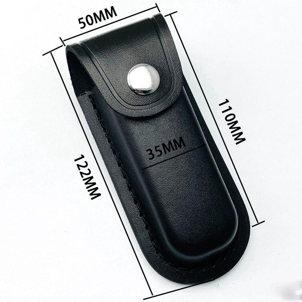 Pocket Hunt Leather Sheath Holder Flashlight Case Belt Loop Case Fold Knife Tool Camp Outdoor Carry