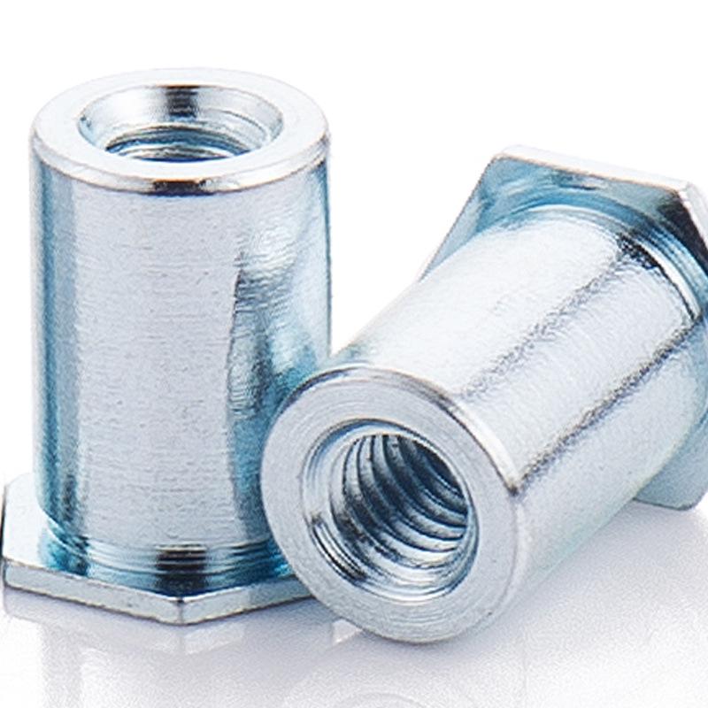 Оцинкованные углеродистые стальные заклепочные шпильки и гайки для колонн: SO Плоская головка, шестигранная, размеры M2-M6