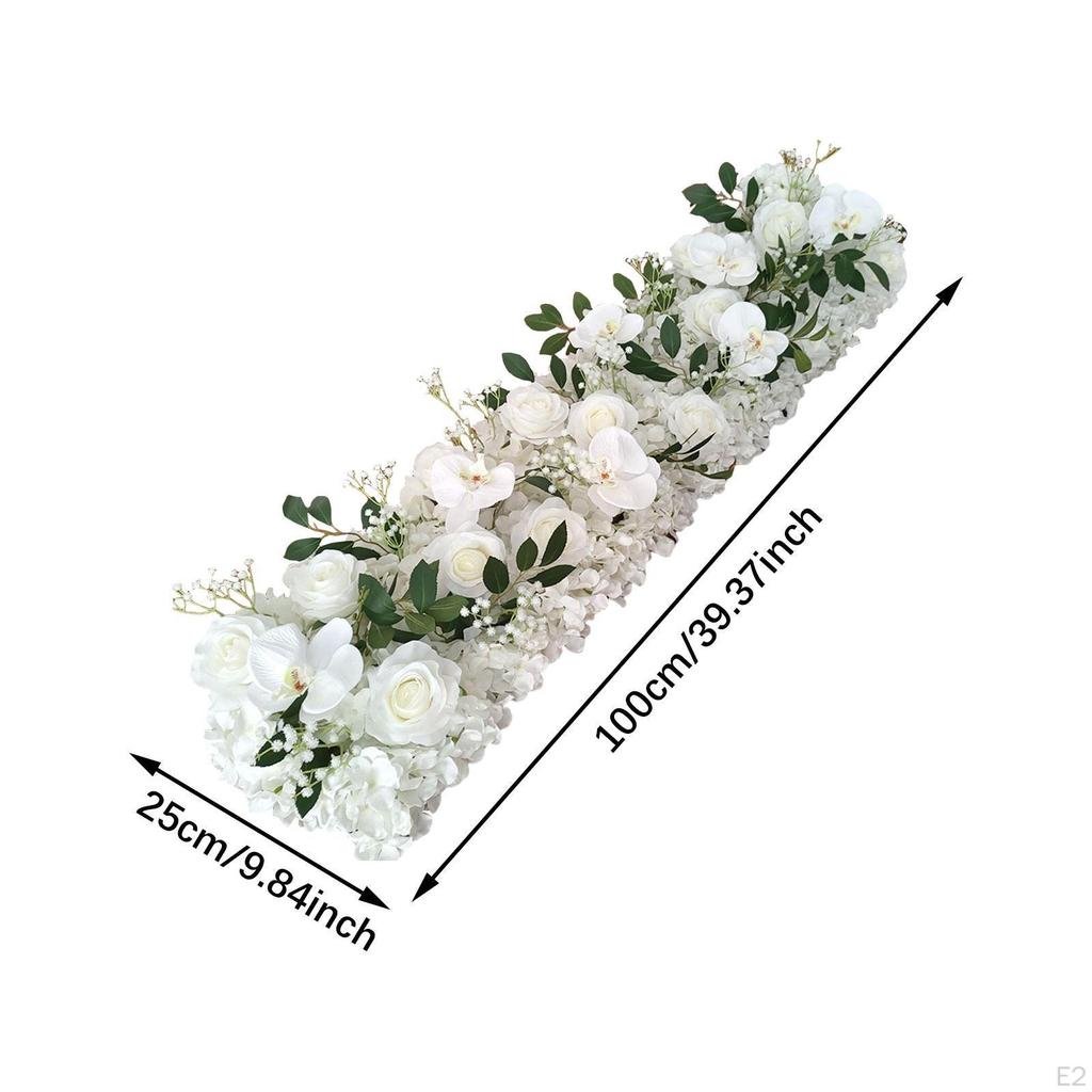 Flower Panel Backdrop Silk Table Centerpiece Artificial Rose Floral for Wedding