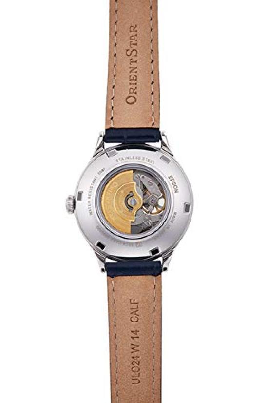 Orient Женские автоматические часы Star RK-ND0005S, Классические, Полускелетон, Механические, Сделано в Японии, с 2-летней гарантией производителя, Открытое сердце,