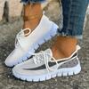 2024 Brand Women's Shoes Lace-up Women's Vulcanize Shoes Fashion Color Matching Hot Sale Plus Size Comfortable Casual Shoes
