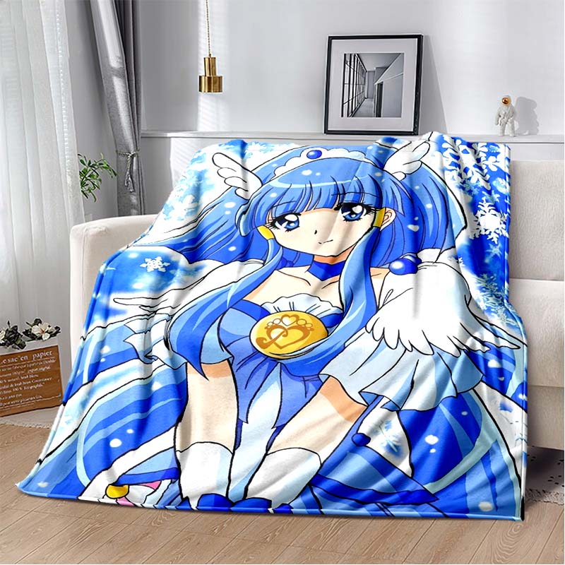 This 3D printed Pretty Cure soft plush blanket is made of flannel and is suitable for use in living rooms, bedrooms, beds, sofas