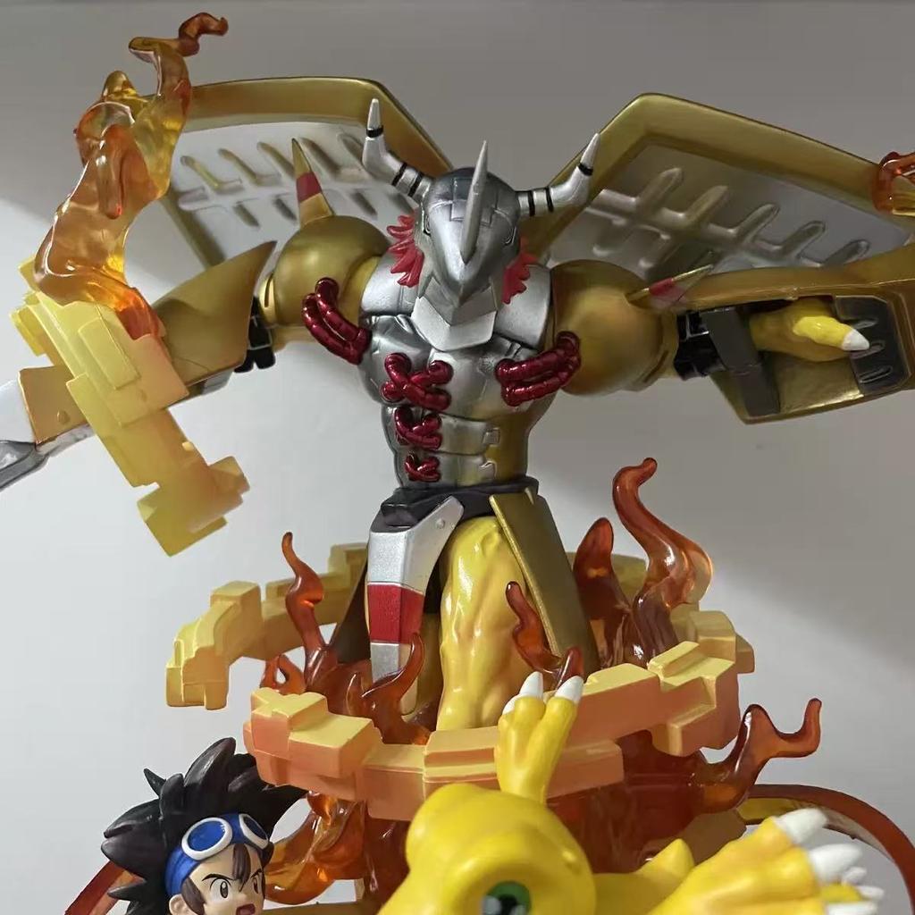 30 см Фигурки Digimon Adventure Тайчи Агумон Военный Греймон Аниме Фигурки ПВХ Статуя Коллекционная Фигурка Настольное Украшение Игрушки Подарок