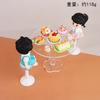 Simulation Mini Acrylic Dining Table Model Ornament Dim Sum Table Children'S Play House Toys Food Play Doll House