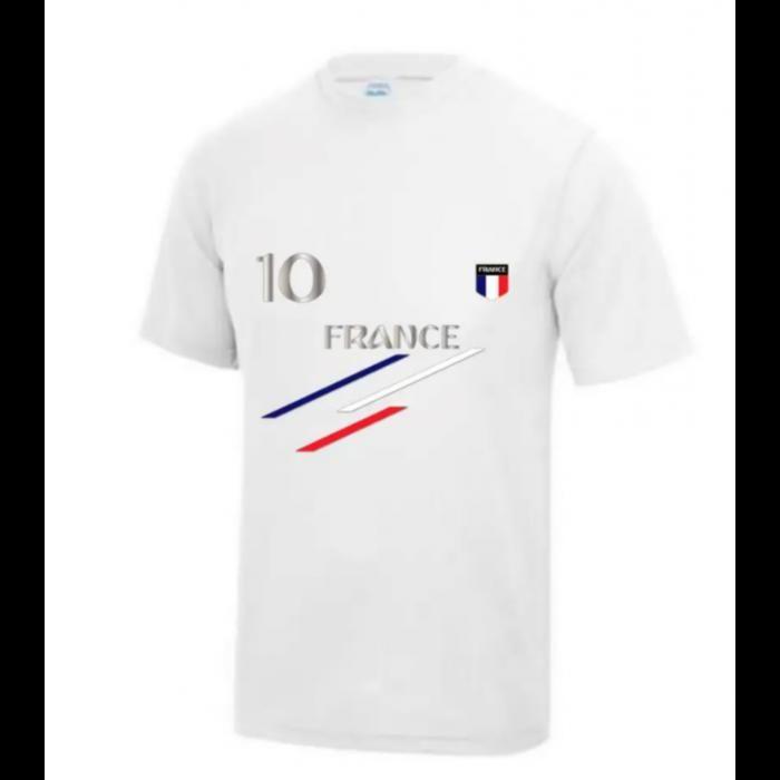 France Children's White Football Shirt - - White