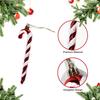 6 Pcs Candy Cane Christmas Ornament Plastic Twisted Candy Cane Christmas Tree Hanging Decoration for Xmas Tree Holiday Party Supplies