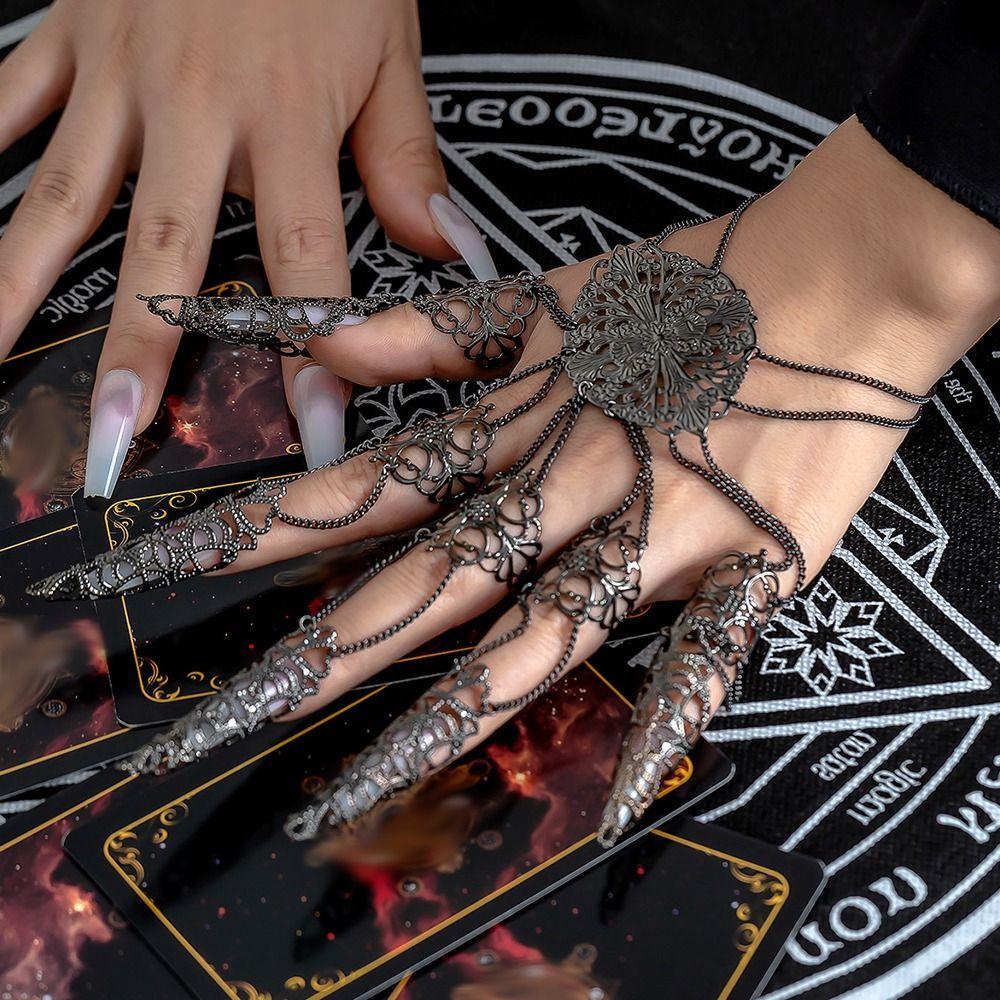 Кольца для рук Кольца на костяшки пальцев Женские ювелирные изделия Аксессуары Кольца для ногтей с браслетом Браслет на палец