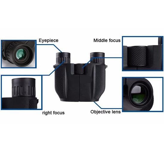 Портативный бинокль 10X25 HD, дальность 1000 м и туризм, BAK 4 Prism, FMC, зрительная труба, широкоугольный телескоп - 1 шт.