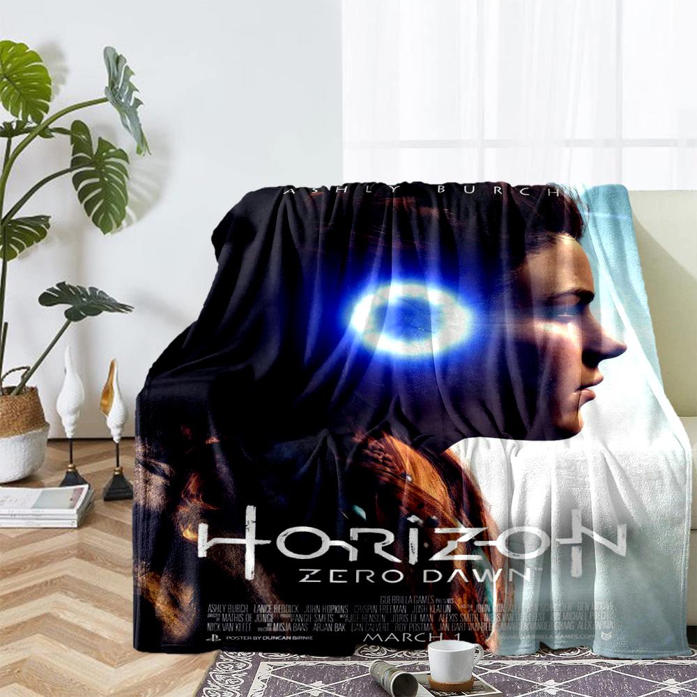 Horizon Theme Printed Blanket - Perfect for Couch, Bed, Travel & Outdoor Use | Machine Washable, Cozy & Durable.