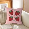 S-strawberry Cute Kawaii Cushion Cover Inches Farmhouse Decor Home Throw Pillow Covers For Couch Decorations