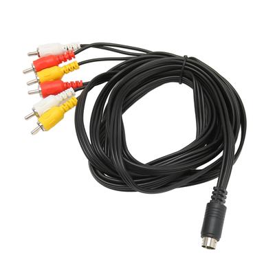 Кабель Mini DIN на 6 RCA 9-контактный Чистый сигнал Стабильный звук Видео Композитный провод для Цифровой видеокамеры ТВ AV-ресивера