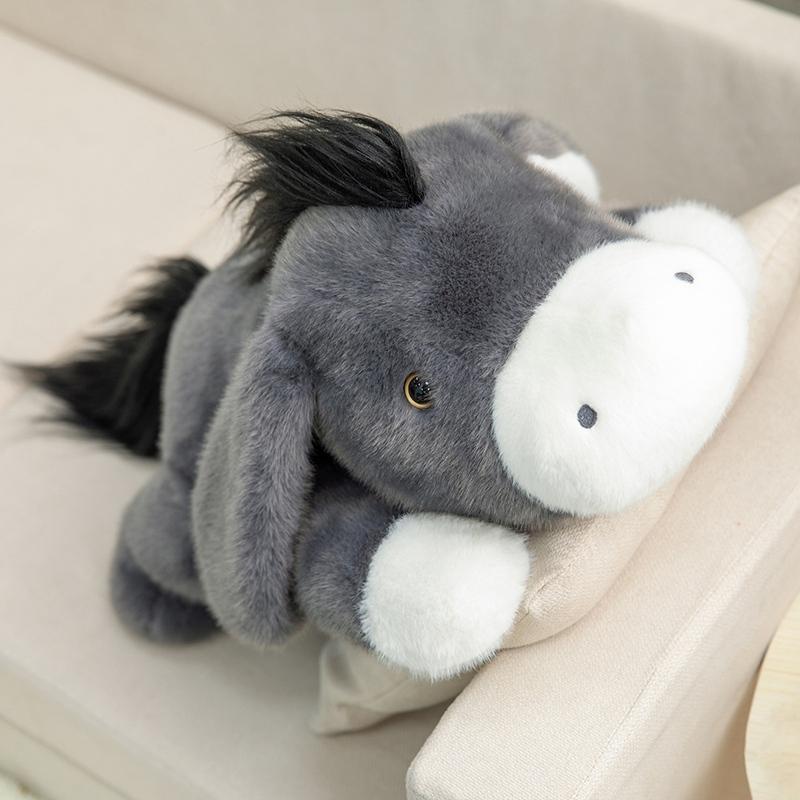 Donkey Plush Toys 28/38/58cm Simulated Donkey Squishy Stuffed Doll Throw Pillow Soft Sofa Cushion Home Decor Toys Birthday Gifts