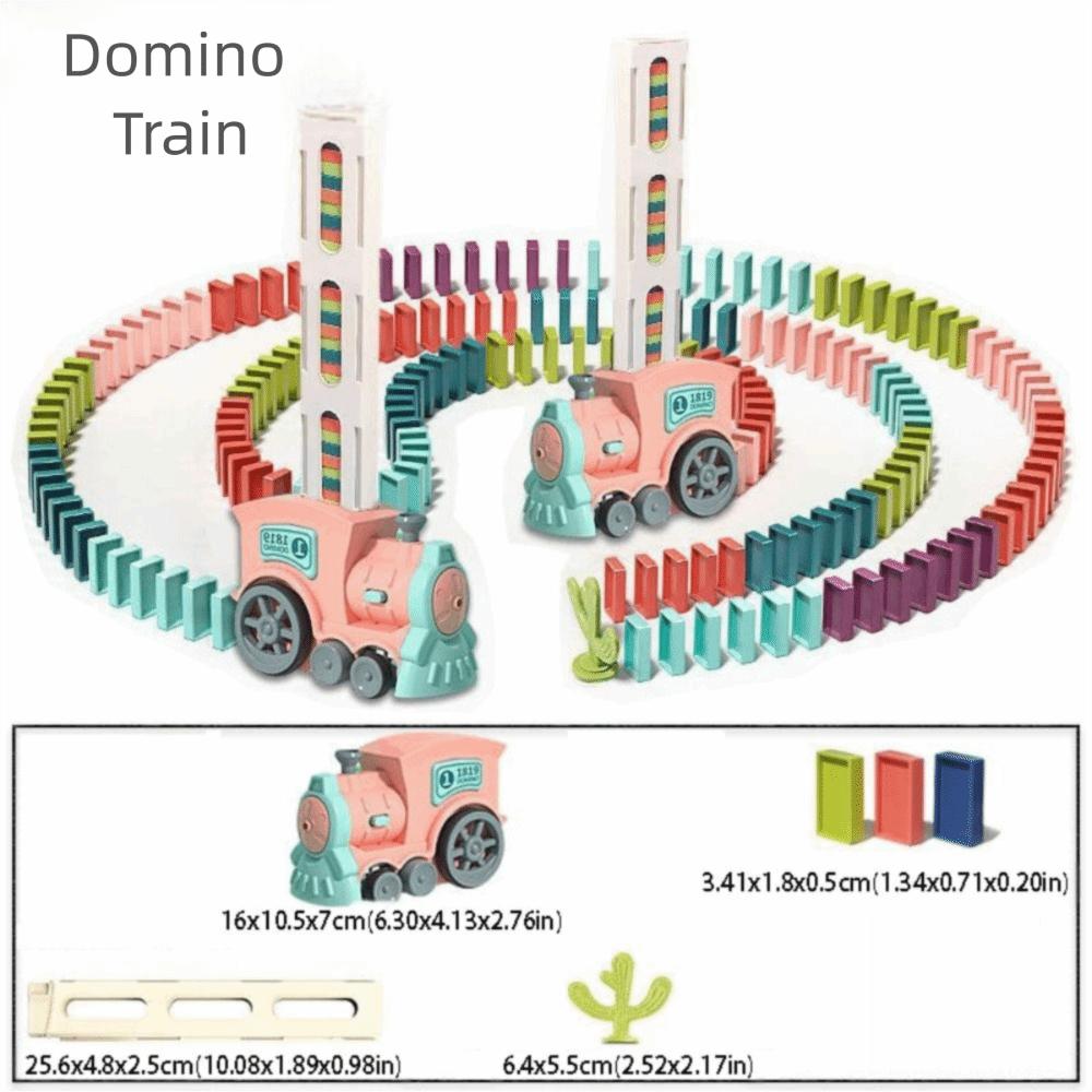 Automatic Laying Domino Train Sound Light Electric Train Intelligent Children Toy Kids Puzzle