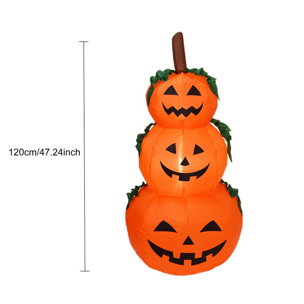 3.9FT Halloween Inflatables Pumpkin Outdoor Decorations LEDs Blow Up Inflatables 3 Inflatable