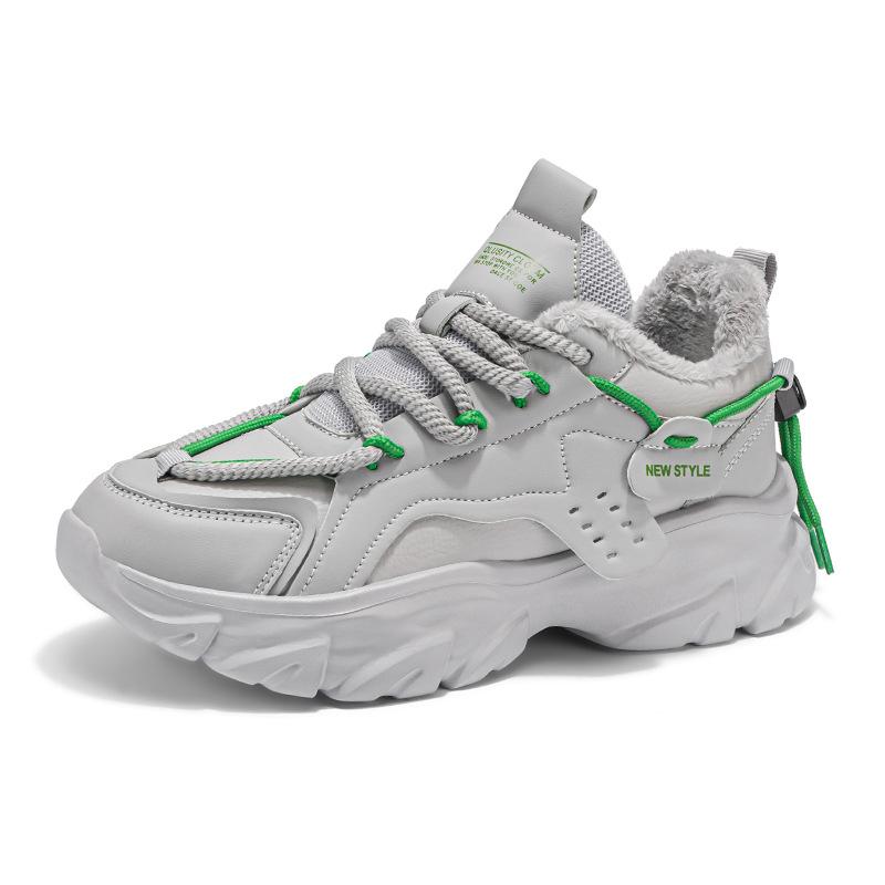 Мужская обувь зима новая молодежная спортивная универсальная повседневная обувь на платформе с увеличением роста Форрест Гамп папины кроссовки