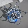 Mechanical Flower Desktop Decoration Steampunk Rotating Light-up Flower Ornament Home Office Living Room Visual Art