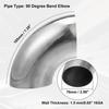 Универсальный ОД 3 дюйма 90 градусов Автомобильный mandrel-отвод локтевой SS304 Изогнутая трубка Упаковка 2 шт.
