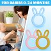 Детский силиконовый прорезыватель для зубов Кролик для малышей Успокаивающая игрушка для кусания детей