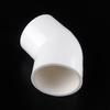 5~50pcs Size 20~50mm PVC Water Supply Pipe 45° Equal Elbow Connector Fittings Irrigation System Watering White Parts