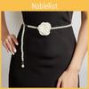 Elegant Pearl Simulated And Rose Decoration Women Casual Waist Chain Daily For