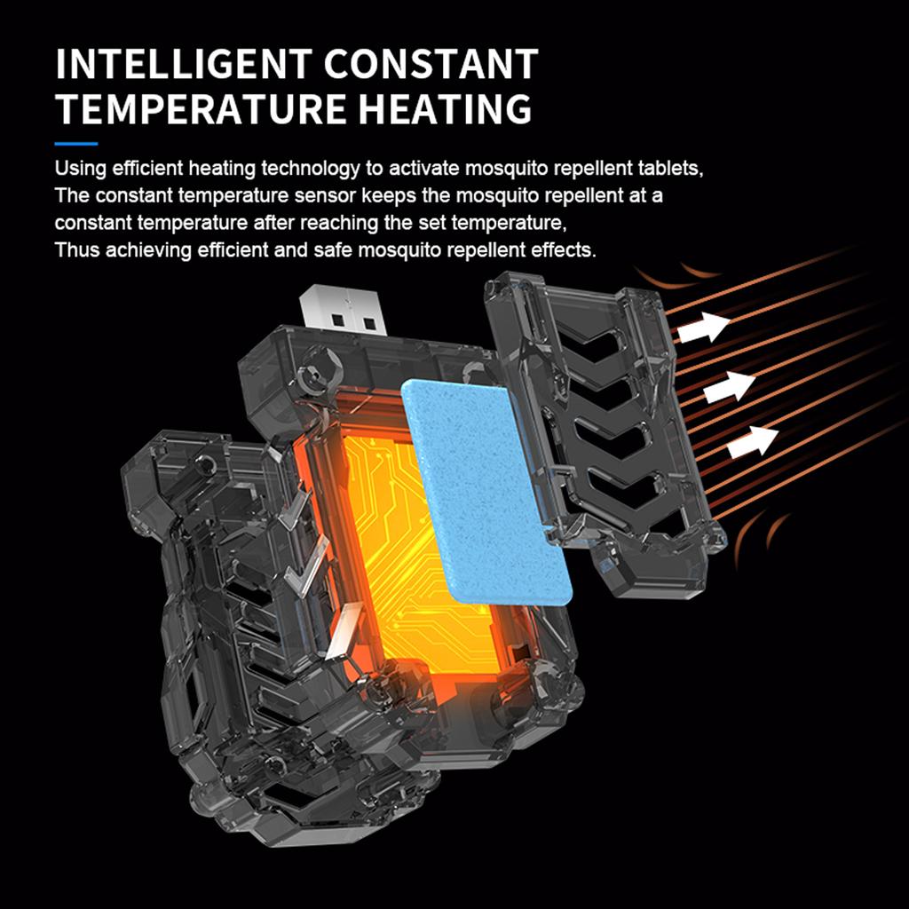 Портативный USB-репеллент от комаров, отпугиватель комаров с подогревом, электронный убийца комаров с 4 шт.