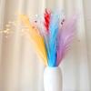 1PC Simulated Reed Grass Artificial Flowers Wire Mesh Flower Wedding Decoration Simulated Flower Colorful Peacock Grass 7 Colors