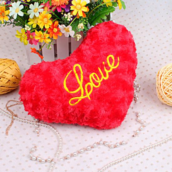 Мягкая плюшевая подушка в форме сердца, романтическая подушка для сна в форме сердца, мягкая набивная