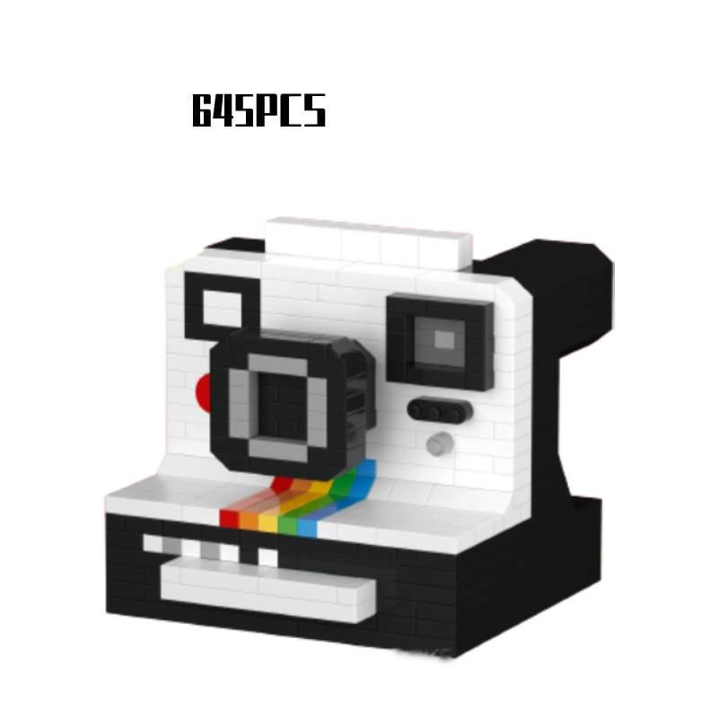 Vintage Retro Camera Building Blocks Toy For Kids Diy Plastic Assembly Toy Set With Abs Plastic Material 460-645 Blocks Included