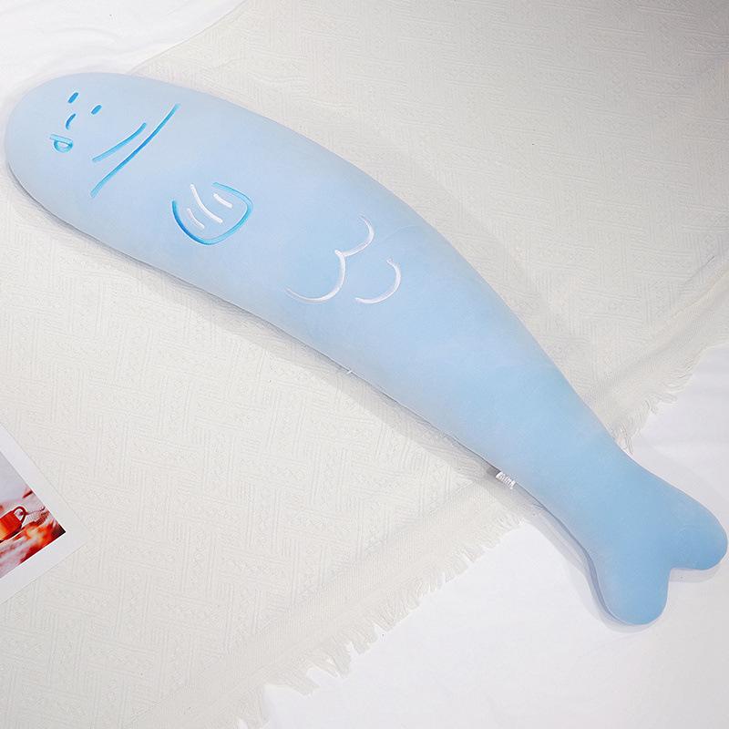 Длинная подушка-рыба, девочки спят на кровати, тряпичная кукла для ног, кукла соленая рыба, спящая на боку, плюшевая игрушка для мальчика