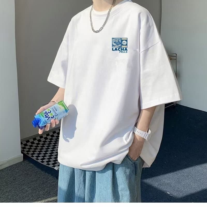 Korean Loose Fitting Tshirt Fashion American Japanese Fuji Printed Tshirt with Soft Unisex Versatile Double Outfi Short Sleeve 26