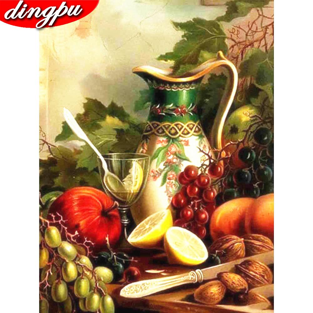 Алмазная картина Фрукты Вышивка крестом 5d Алмазная вышивка Продажа Полная дрель Квадратный горный хрусталь