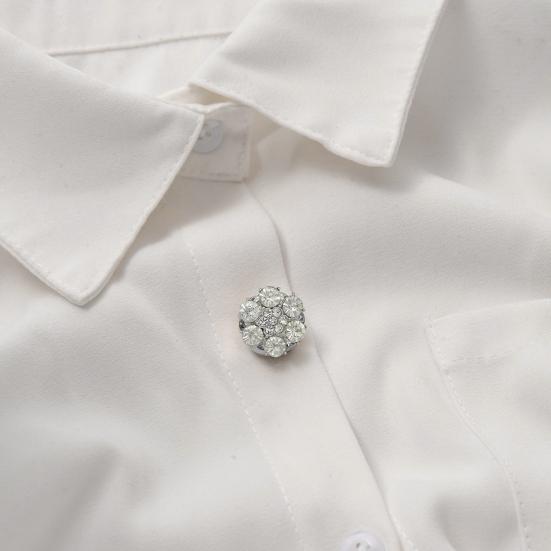 5 шт. Стразы Цветок пуговицы Крышка без шитья Мгновенное удаление Мужчины Женщины Блузки Платья Пальто Шали Рубашки пуговицы Крышка Декоративная запонка