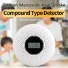 Smoke and Carbon Monoxide Detector Combo with Sound Warning and LCD Display Battery Powered CO