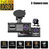 3 Camera Lens Car DVR 3-Channel Dash Cam HD 1080P Dash Camera Dual Lens Dashcam Video Recorder Black Box 24H Parking Monitoring