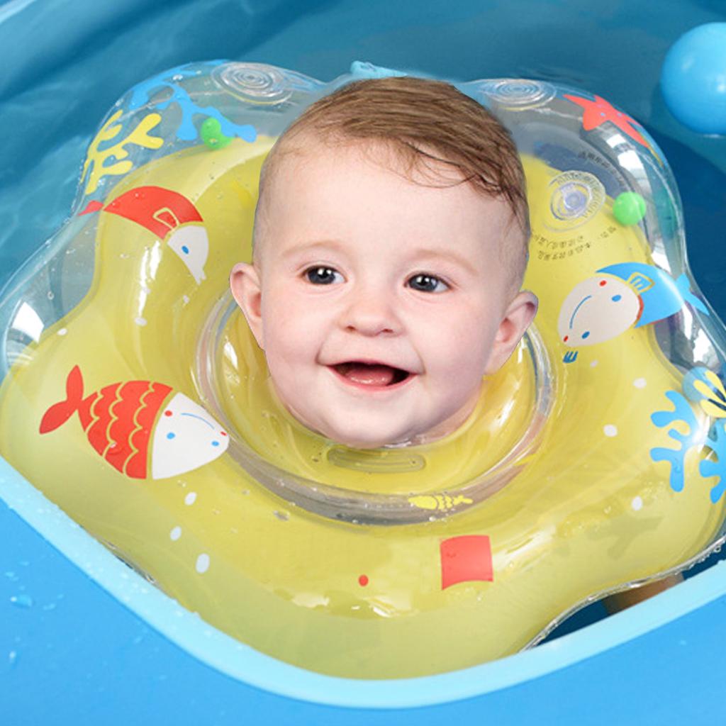 0-18months Baby Swimming Accessory Neck Ring Tube Safety Infant Float Circle for Bathing Inflatable